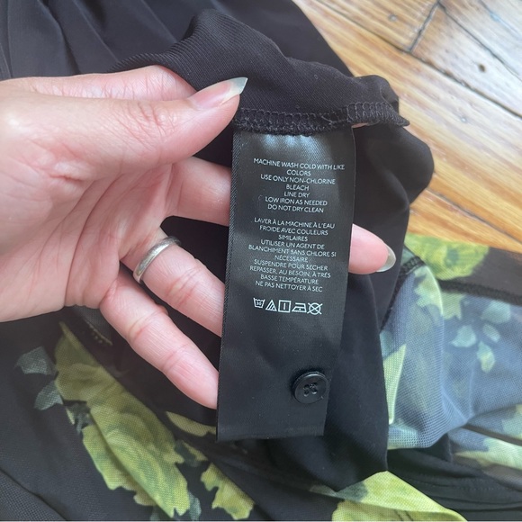 Urban Outfitters mesh sheer floral 90s dottie collared mini shirt dress size S - Picture 6 of 13